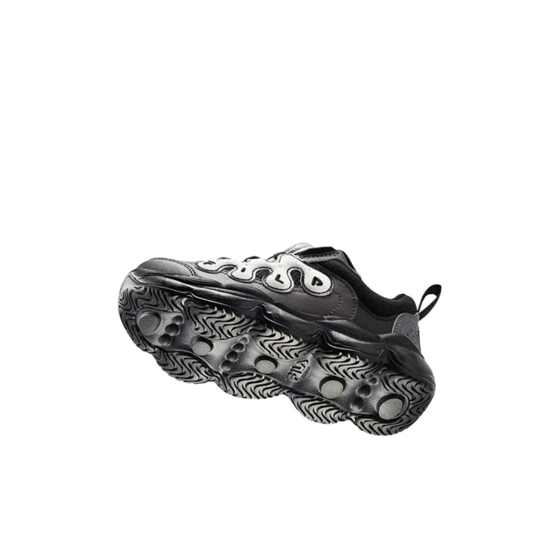 FILA KIDS BOA Anti Slip Wear Resistant Low Top Children's Basketball Shoes Black Purple Children Aged 3 7 Years Old-4