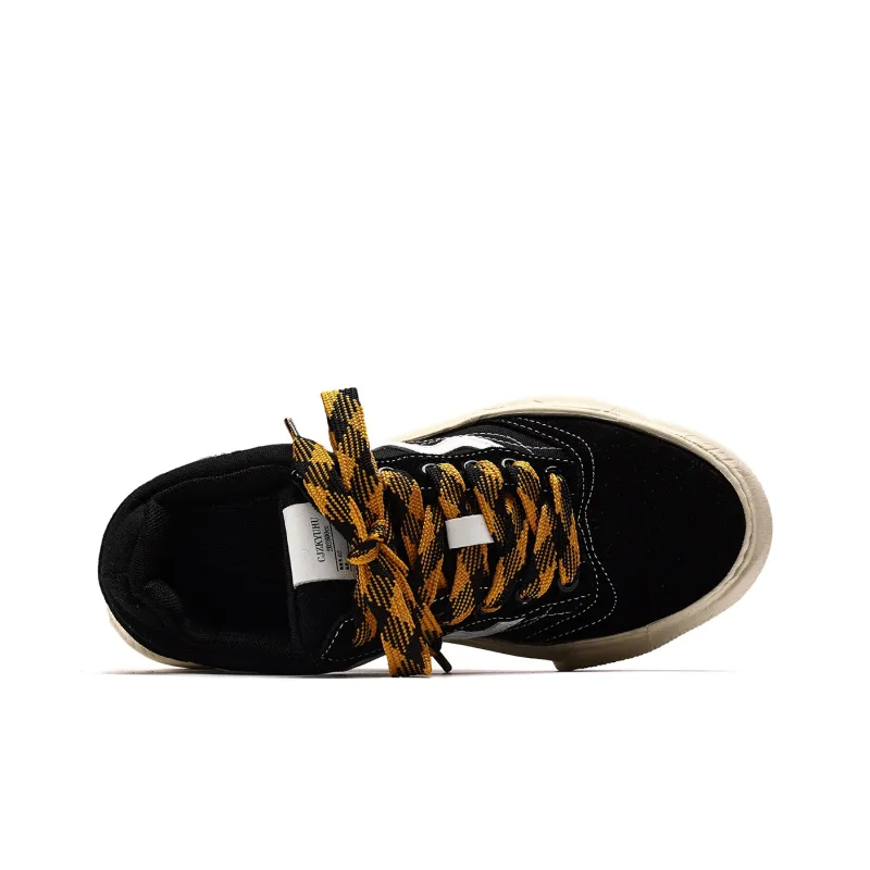 Fang Sanhuo Coverage Anti Slip And Wear Resistant Low Top Skateboard Shoes Unisex Black-2