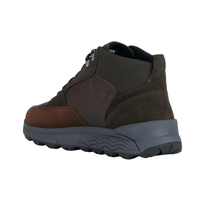 GEOX Spherica 4x4 Ab Anti-Slip Wear-Resistant Mid-Top Casual Shoes Men's Dark Brown-2