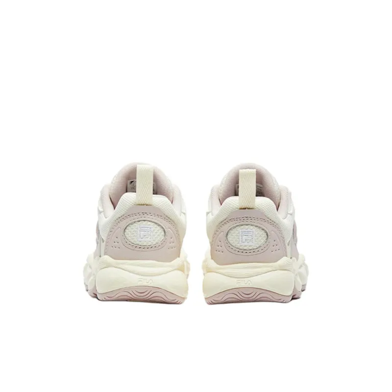 FILA KIDS BOA Anti Slip Wear Resistant Low Top Children's Basketball Shoes Beige Pink Children Aged 3 7 Years Old-4