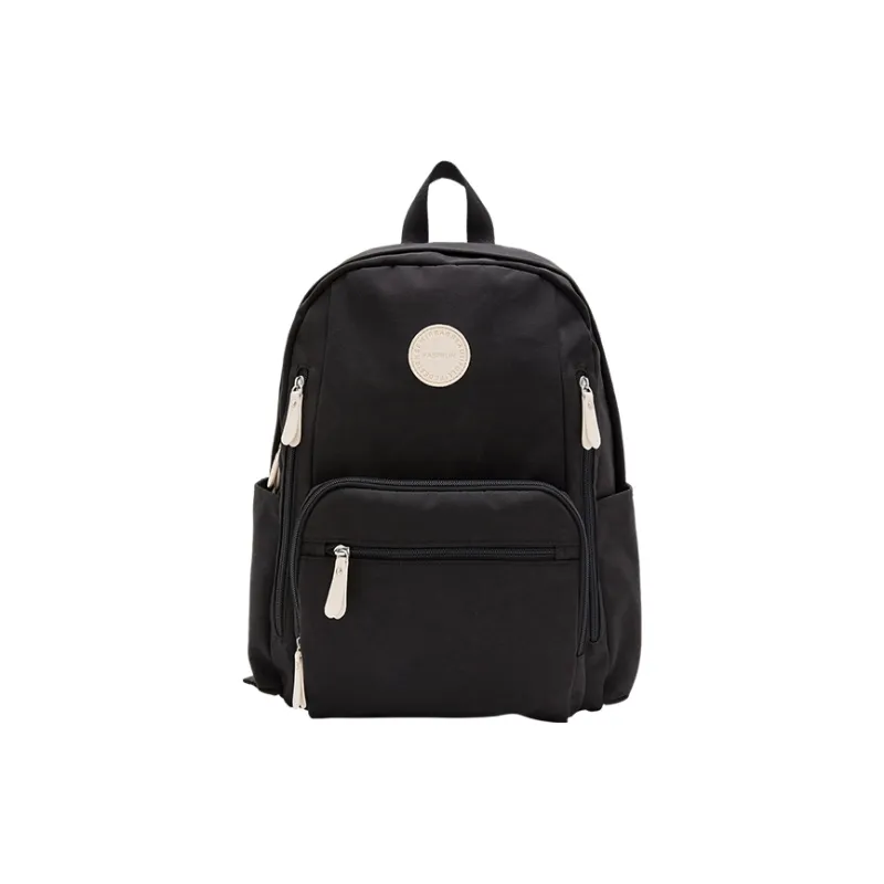 SEM/R Polyester Laptop Backpack Medium Size Unisex Ecru/Purple-41