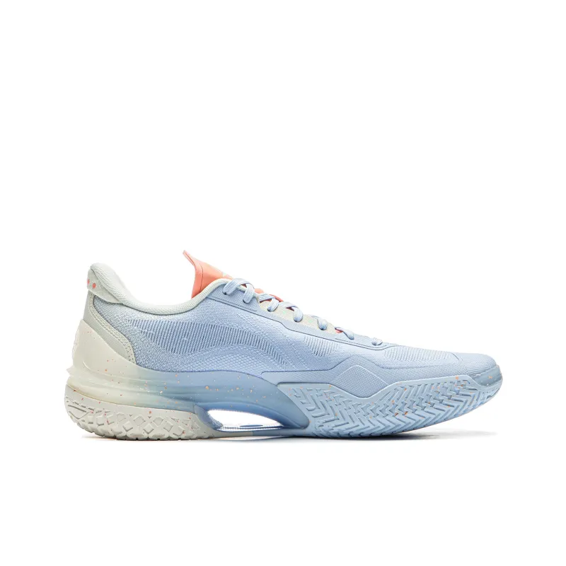 LiNing Knife 5 Slip Resistant Coverage Lightweight Rebound Low Top Performance Basketball Shoes Men's Blue White-1