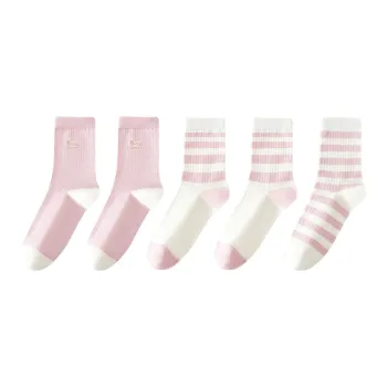 MIIOW Mid Calf Socks Women's 5 Pack