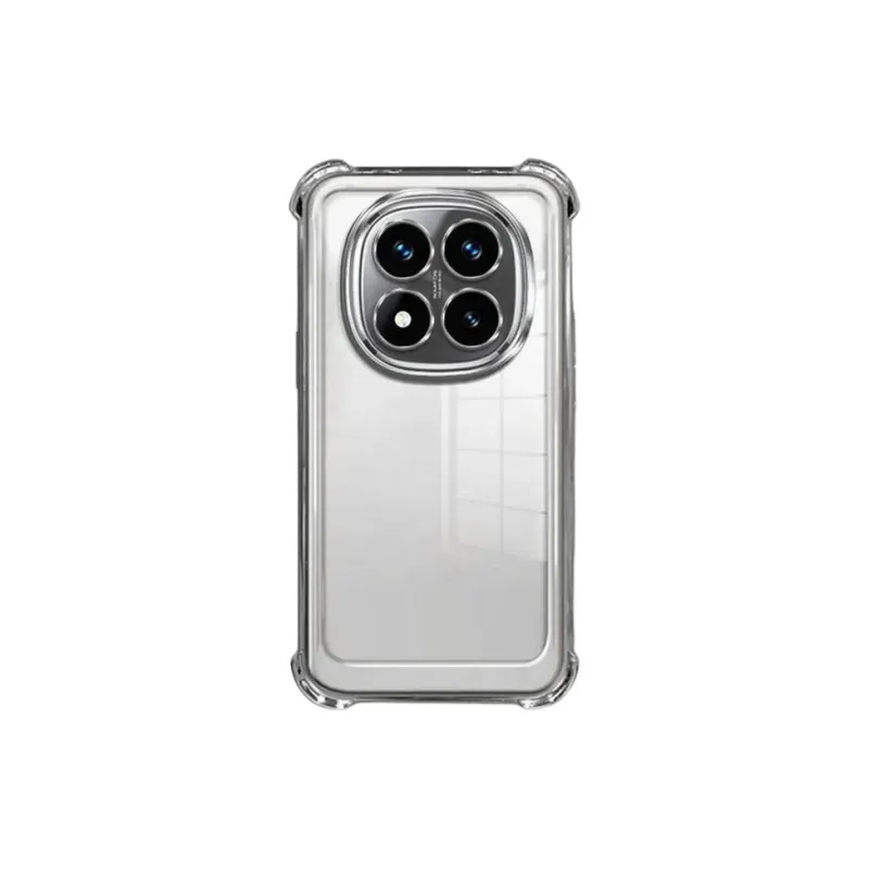 LONGYUGU Silicone Material Transparent Quad Cube Shockproof Phone Case Compatible With Redmi Note 13/12/11/10 Series-0