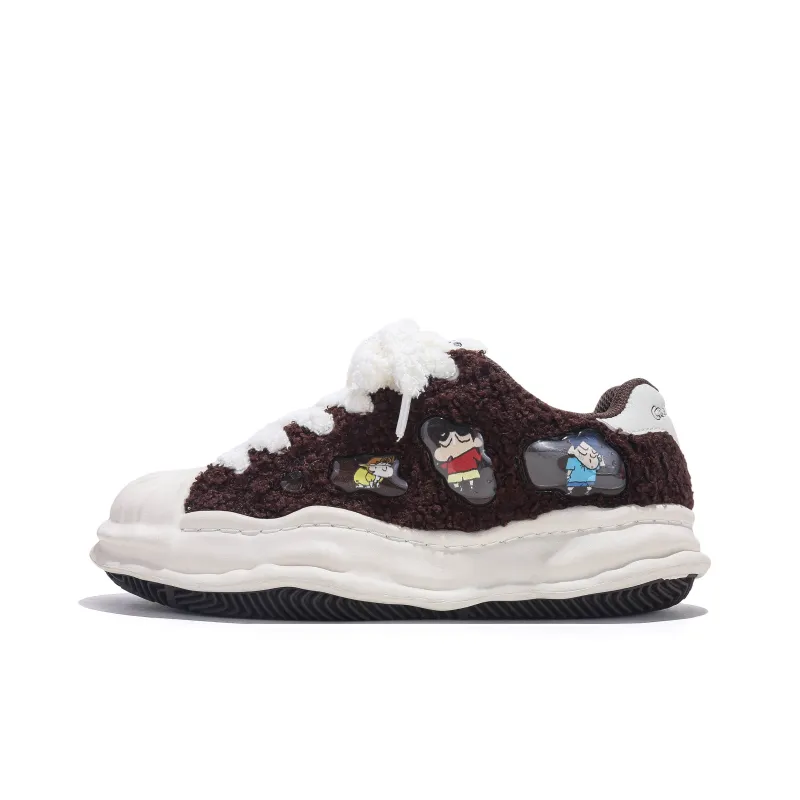 Crayon Shinchan x Jifffly Coverage Warm Slip-Resistant Low-Top Skateboard Shoes Women's-8