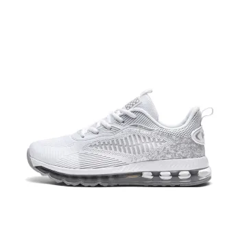 BIANSULONG Wear Resistant Height Increasing Coverage Low Top Casual Running Shoes Men's White