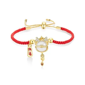 EUA Alloy/Braided String/Resin Bracelets Women's Red