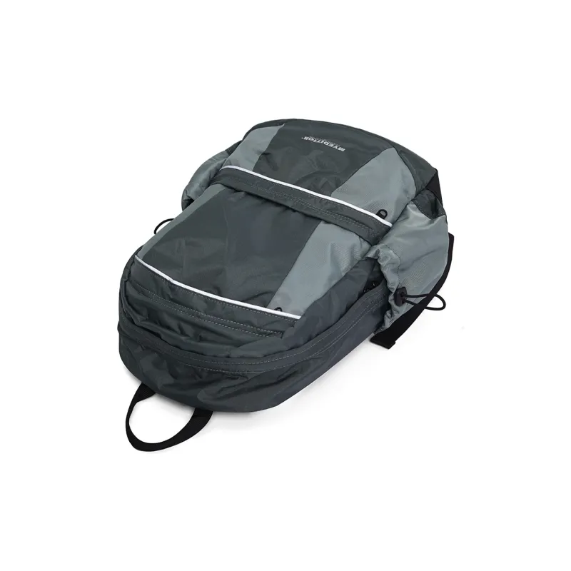 MYEDITION 15L Backpack Students Backpack Travel Bag Backpack Outdoor Bag Fabric Black/Asphalt Gray Unisex-4