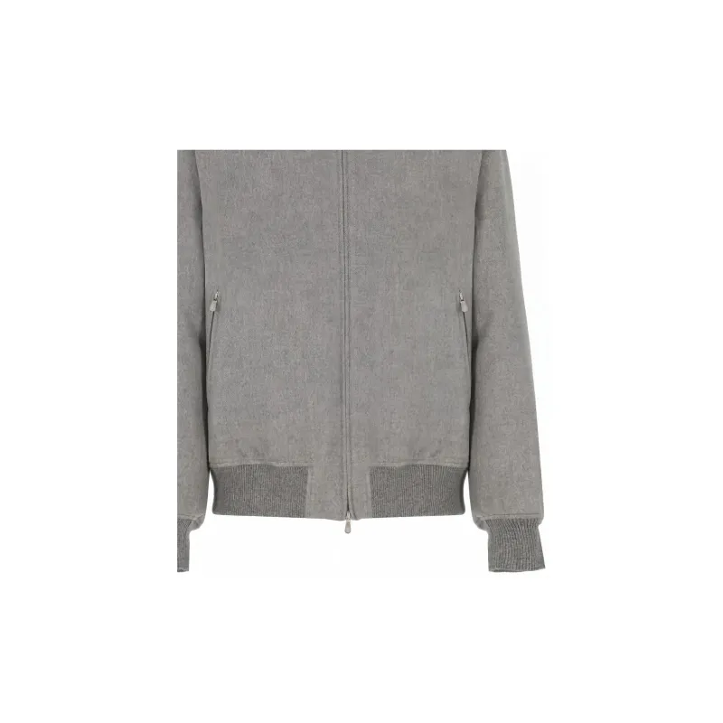 Brunello Cucinelli Mélange Effect Zipped Jacket-5