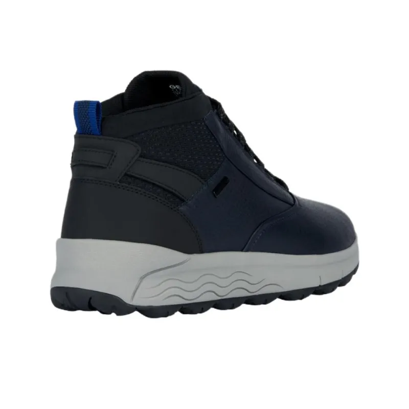 GEOX Spherica 4x4 Ab Anti-Slip Wear-Resistant Mid-Top Casual Shoes Men's Marine Blue-3