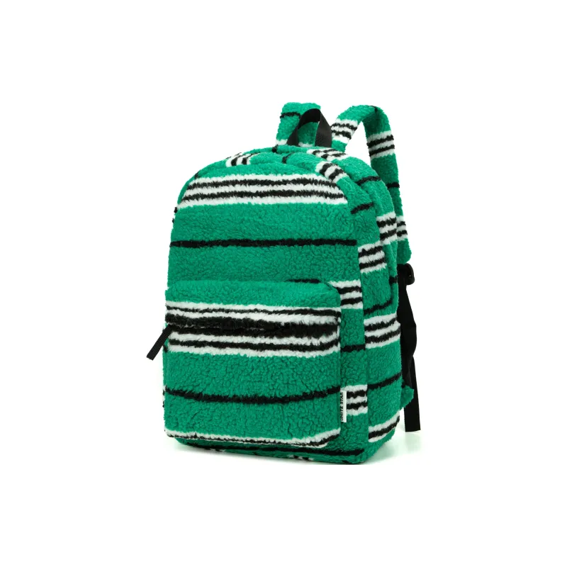 UNITE STAR Sherpa High End Christmas Atmosphere Backpack Unisex Orange Red Plaid Multicolor-11