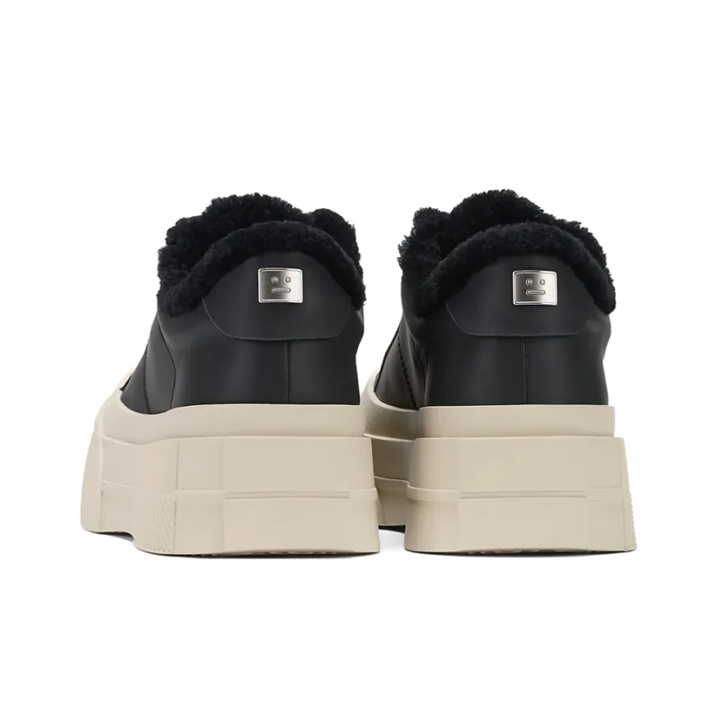 GG CC Skateboard Shoes Women's Low Top Black/Dark Coffee-3