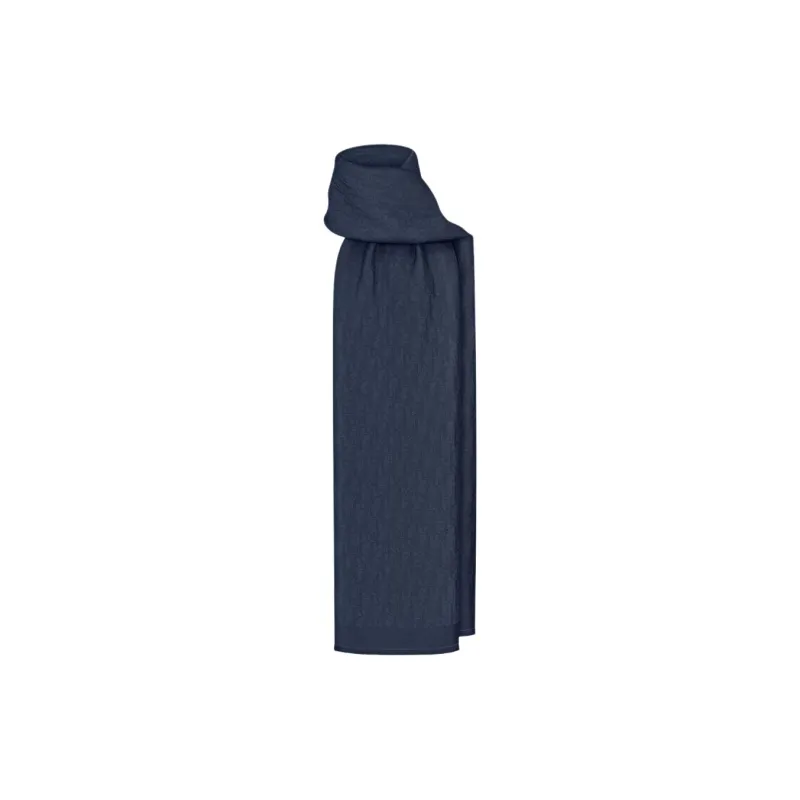 DIOR Wool Knit Scarves Men's Marine Blue-1