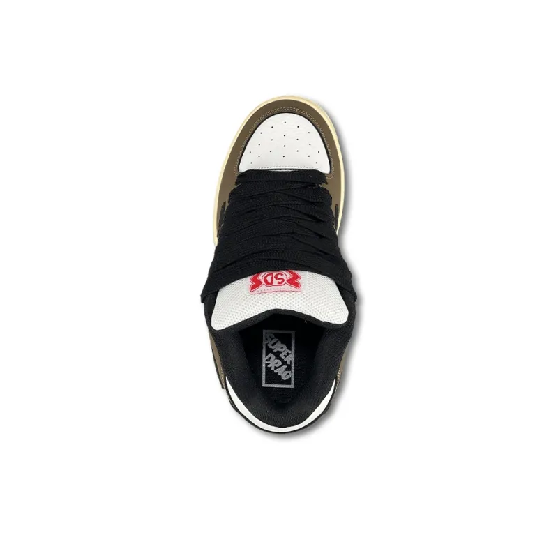 LuzaoT SUPER DRAG Puffy Shoes Coverage Anti Slip And Wear Resistant Low Top Skateboard Shoes Unisex Mocha-3