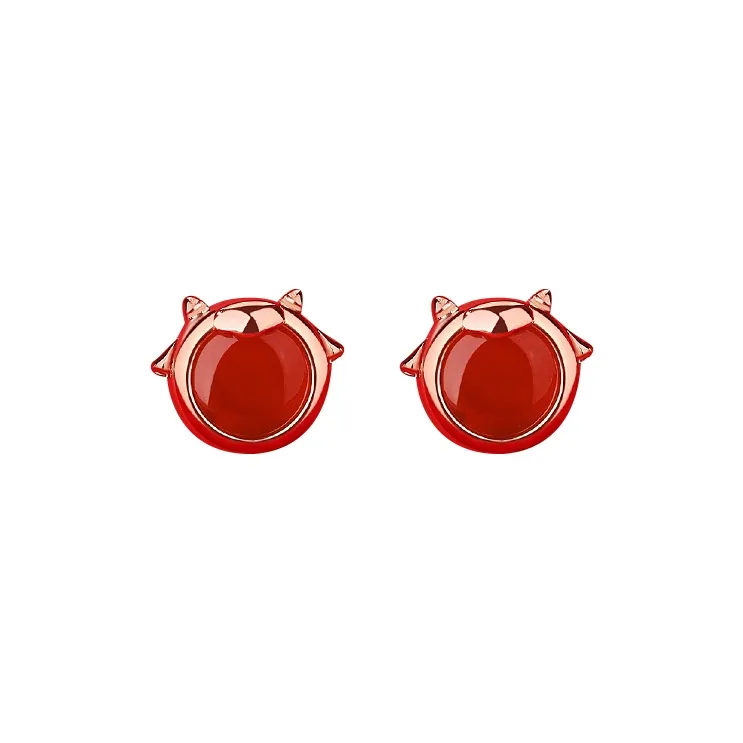 KING TAI FOOK Agate Stud Earrings Women's-15