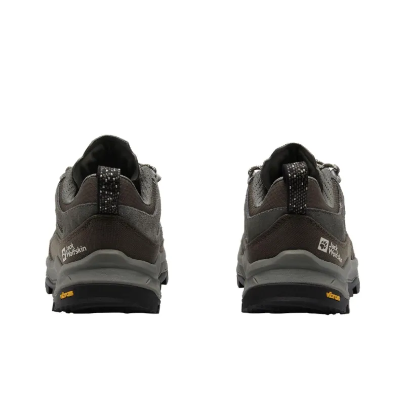 Jack Wolfskin Anti Slip Wear Resistant Low Top Hiking Shoes Men's Dark Brown-4