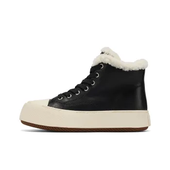GG CC Skateboard Shoes Women's High Top Dark Red/Black