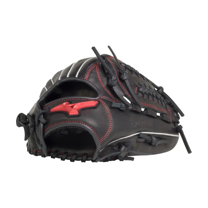 Mizuno Baseball Gloves Pitching Glove Top Grain Cow Leather Kids' Black-2