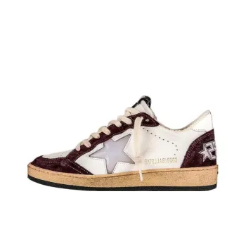 Golden Goose Ball Star Low Top Skateboard Shoes Unisex Burgundy