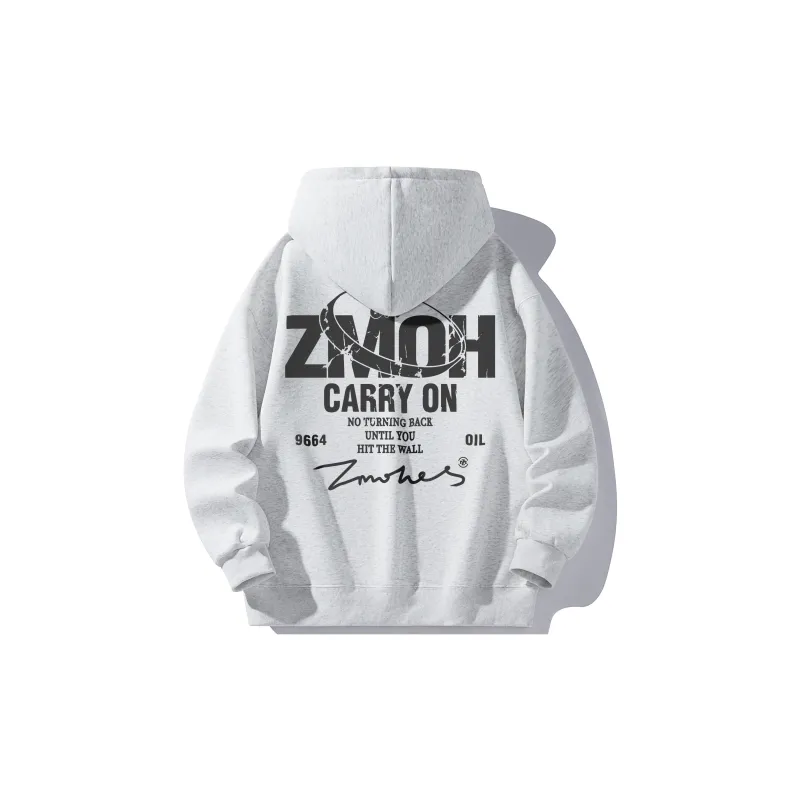 ZMOH Fleece Lined Hoodie Unisex Couple's-18