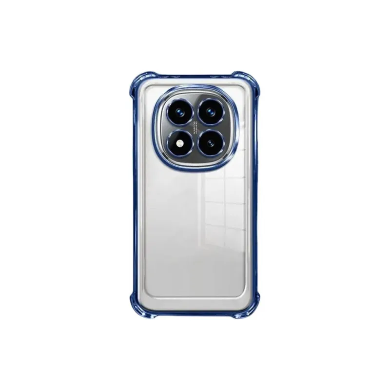 LONGYUGU Silicone Material Transparent Quad Cube Shockproof Phone Case Compatible With Redmi Note 13/12/11/10 Series-2