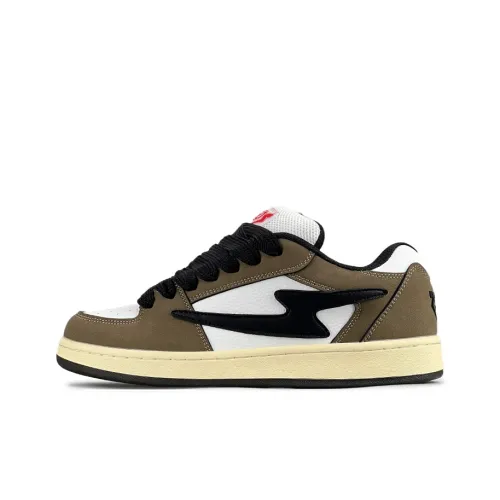 LuzaoT SUPER DRAG Puffy Shoes Coverage Anti Slip And Wear Resistant Low Top Skateboard Shoes Unisex Mocha