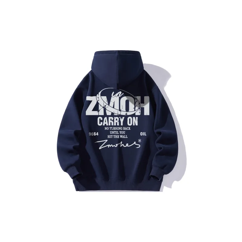 ZMOH Fleece Lined Hoodie Unisex Couple's-15