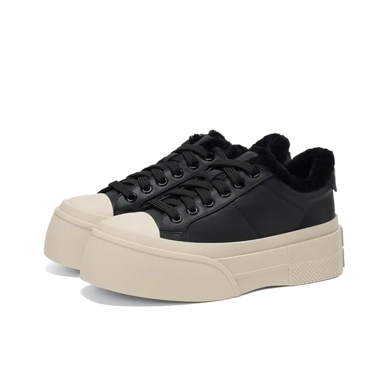 GG CC Skateboard Shoes Women's Low Top Black/Dark Coffee-2