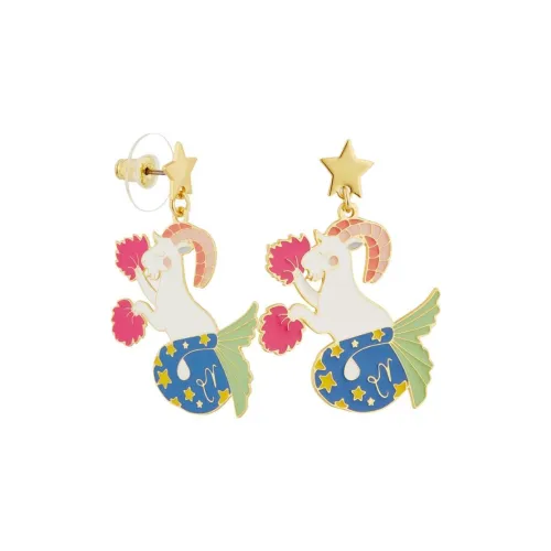 LES NEREIDES Gold Plated Stud Earrings Women's Multicolor