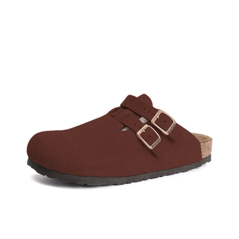 Khadgar Mules Slip on Shoes With Partial Coverage, Reversible, Birkenstock, Cork Soft Sole Closed Toe Slippers Unisex-44