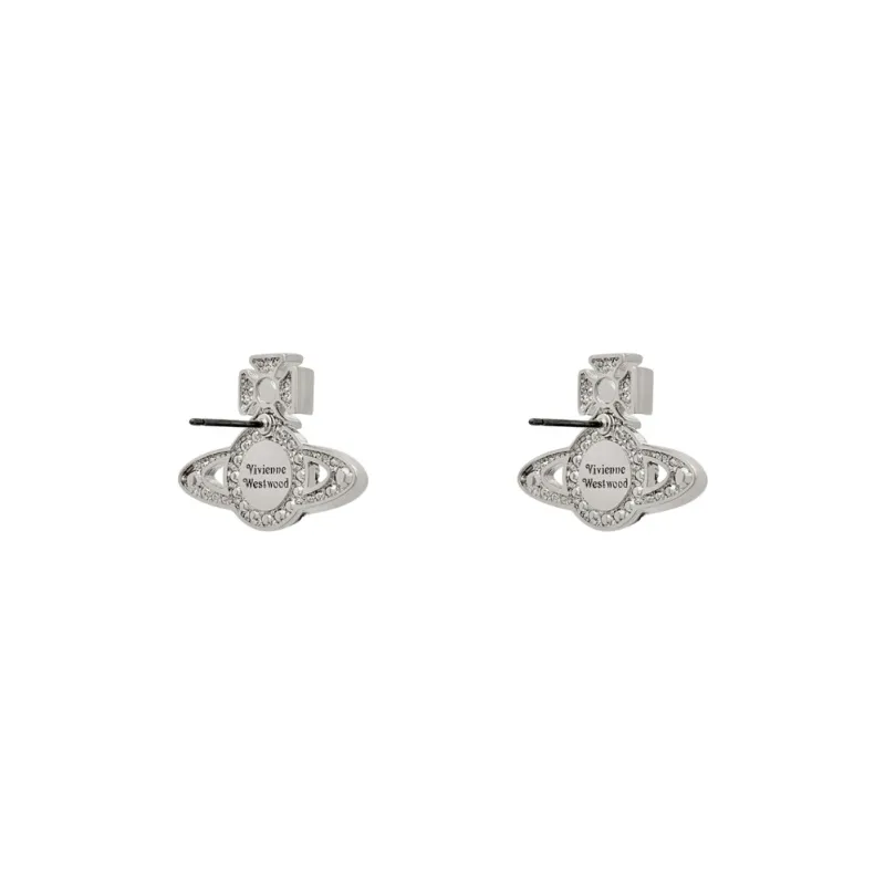 Vivienne Westwood Crystal Stud Earrings Women's Silver-1