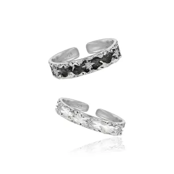 Masw 925 Sterling Silver Delicate Versatile Ring Niche Advanced Minimalist Ring Unisex