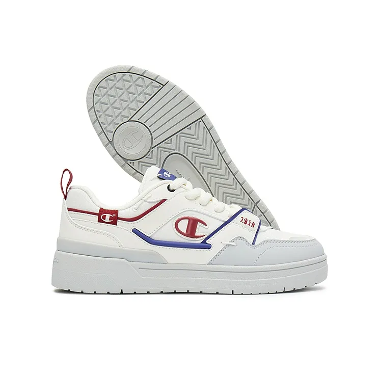 Champion Low Top Skateboard Shoes Unisex Milk White/Daya Gray-1