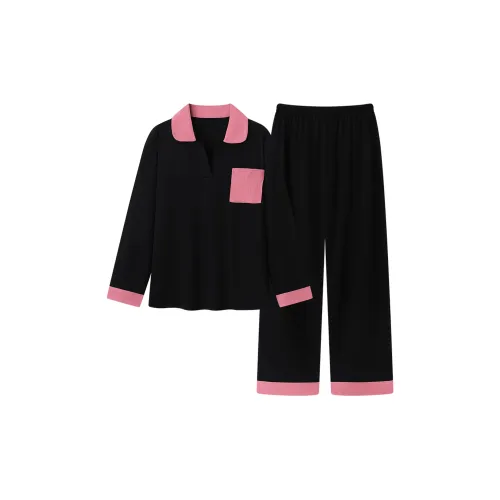 Follow The United States Pajama Set Women's Black