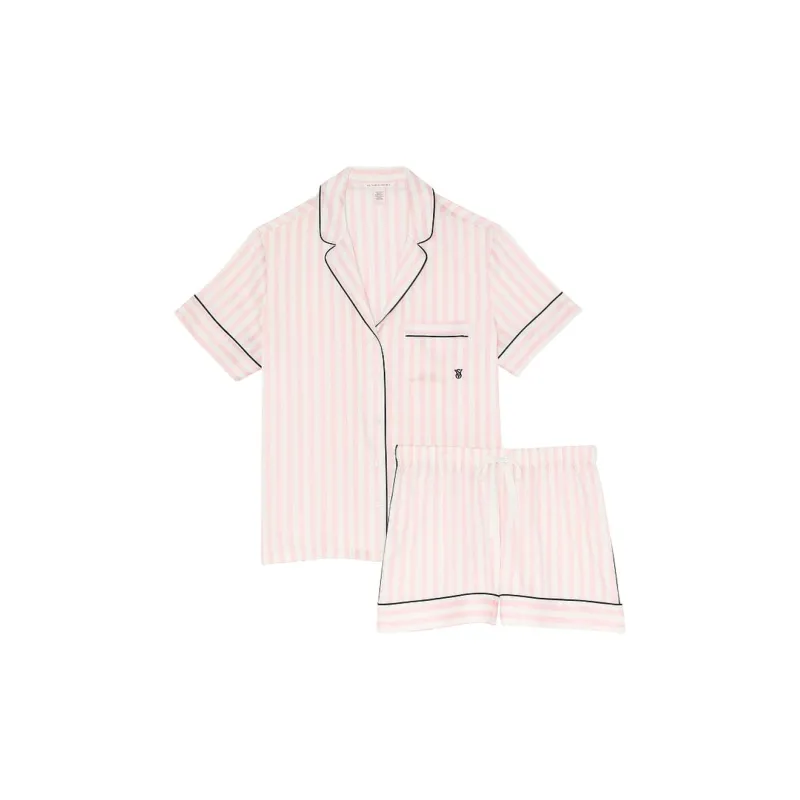 Victoria's Secret THE MIX Pajama Set Women's Pink Stripes-0