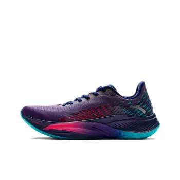 Anta C202 5th Gen Cushioning, Slip Resistant, Rebound Low Top Carbon Plate Running Shoes Men's Purple Blue Red