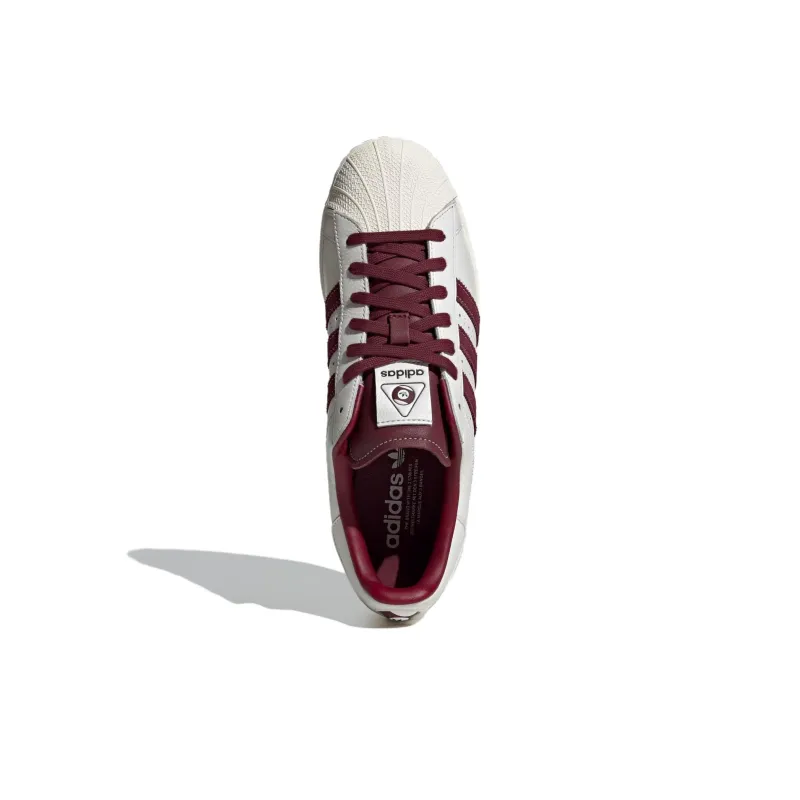 Adidas Originals Superstar 'Off White Maroon'-4
