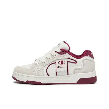 Champion Street Skater 1 Low Top Skateboard Shoes Unisex Milk White/Team Red