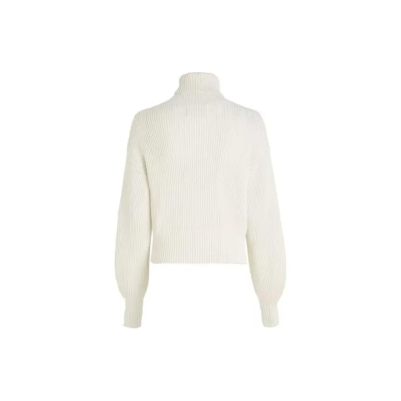 Calvin Klein Intarsia-knit Logo Roll-neck Cotton Jumper-1