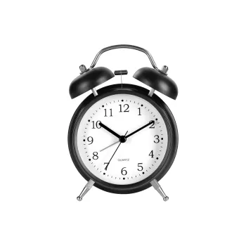 HENSE Sweeping Seconds Movement Metal Alarm Clock Unisex HA71