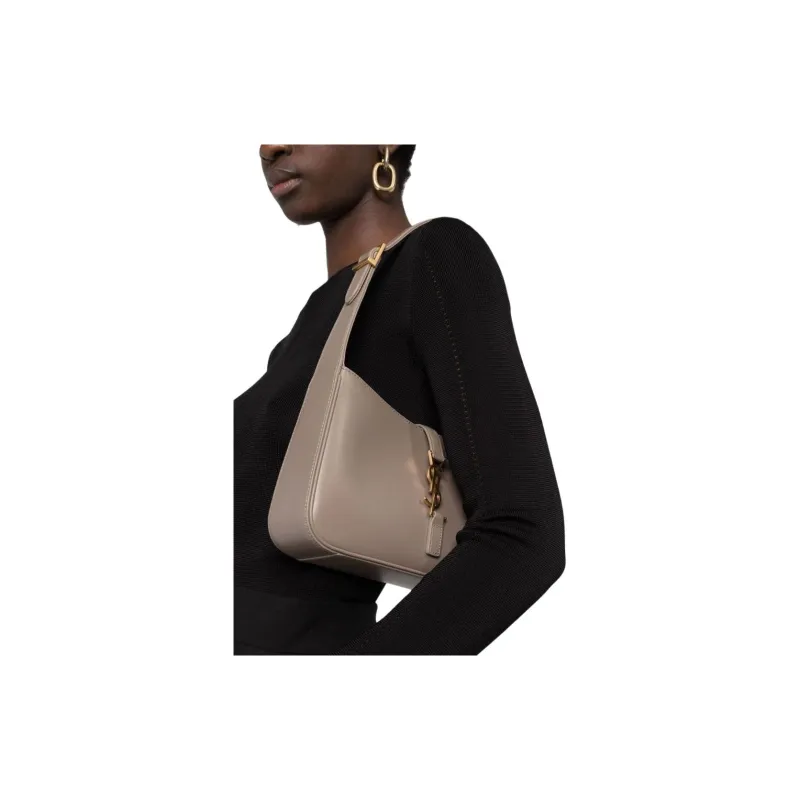 SAINT LAURENT LE5A7 Cow Leather Hobo Bag, Handbag, Shoulder Bag Women's Brown-2