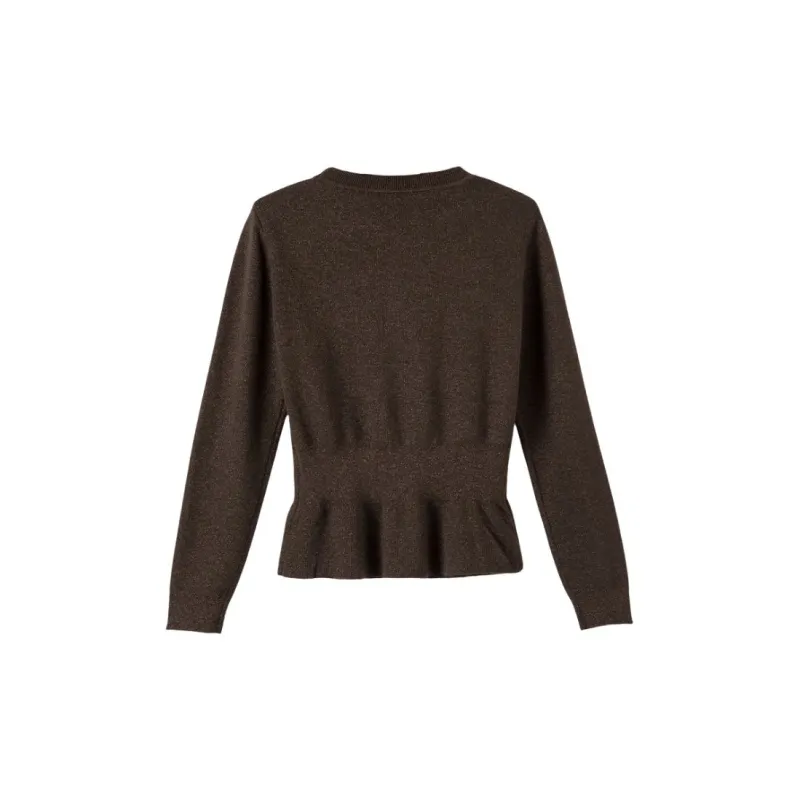 Late White Knitwear Women's Dark Coffee-1