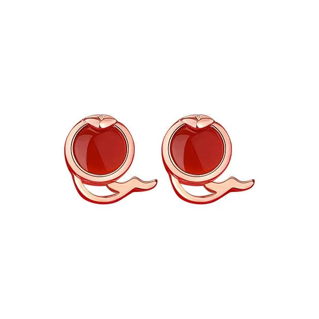 KING TAI FOOK Agate Stud Earrings Women's-12