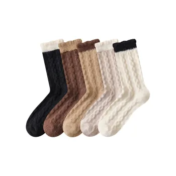 Temooues Mid Calf Socks Women's Combo Set