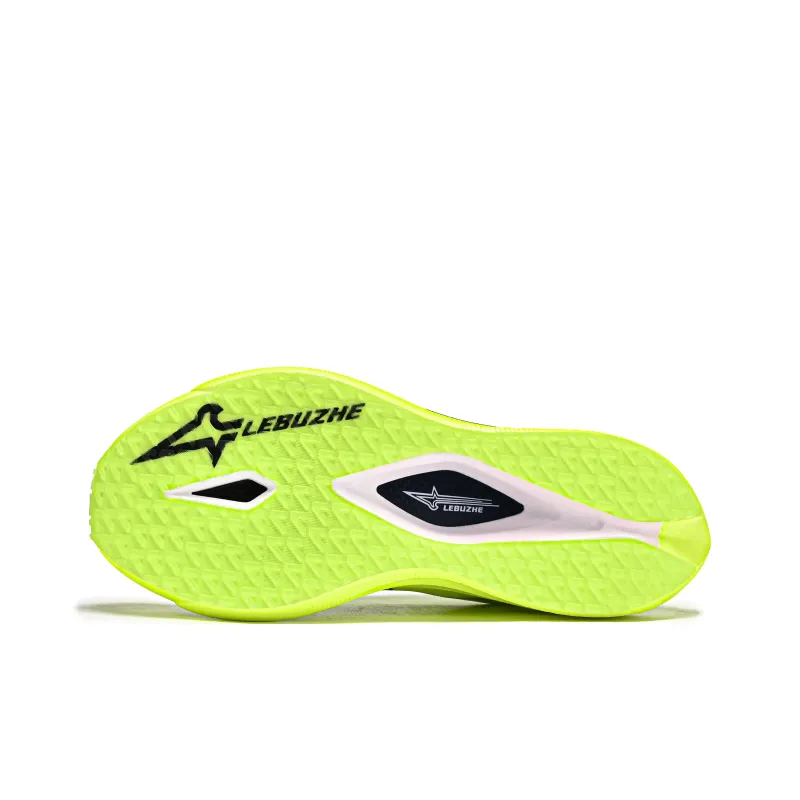 LEBUZHE Low Top Running Shoes Men's Neon Green-5
