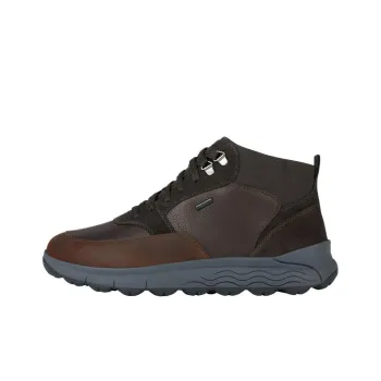 GEOX Spherica 4x4 Ab Anti-Slip Wear-Resistant Mid-Top Casual Shoes Men's Dark Brown