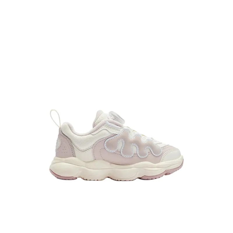 FILA KIDS BOA Anti Slip Wear Resistant Low Top Children's Basketball Shoes Pink White Children Aged 3 7 Years Old-1