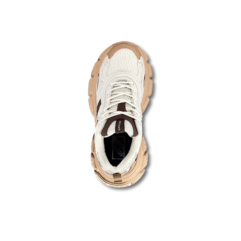 LuzaoT SUPER DRAG Cushioning Anti Slip And Wear Resistant Coverage Low Top Chunky Sneakers Women's Beige Khaki-2