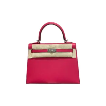 HERMES Kelly Mademe Cow Leather Kelly Bag, Shoulder Bag, Crossbody Bag, Handbag Women's I6 Rose Extreme Ultimate Pink