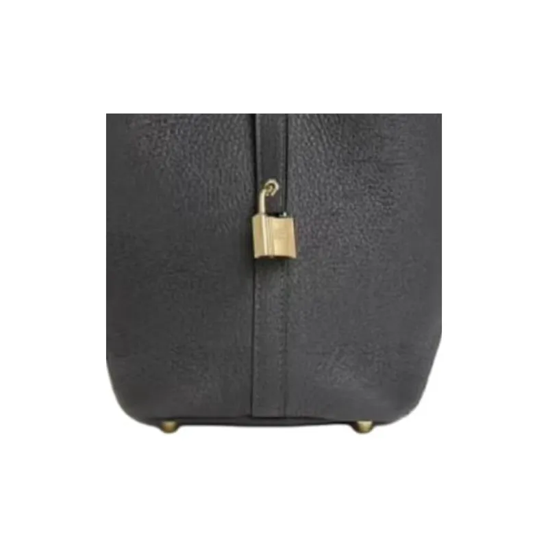 HERMES Picotin Lock Clemence Bullock Leather Basket Bag Handbag Bucket Bag Women's Slate Gray-2